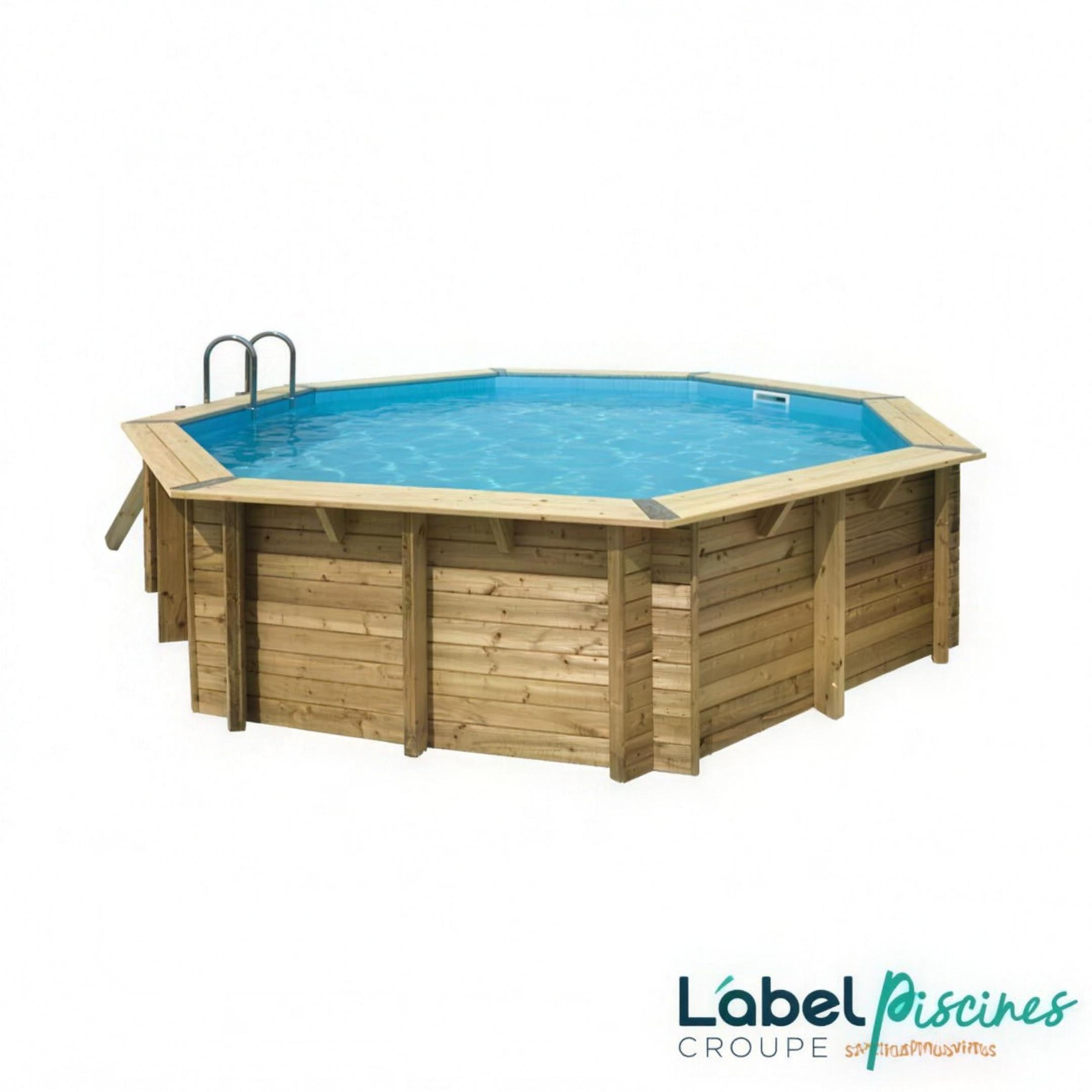 Piscine hors-sol bois octogonale