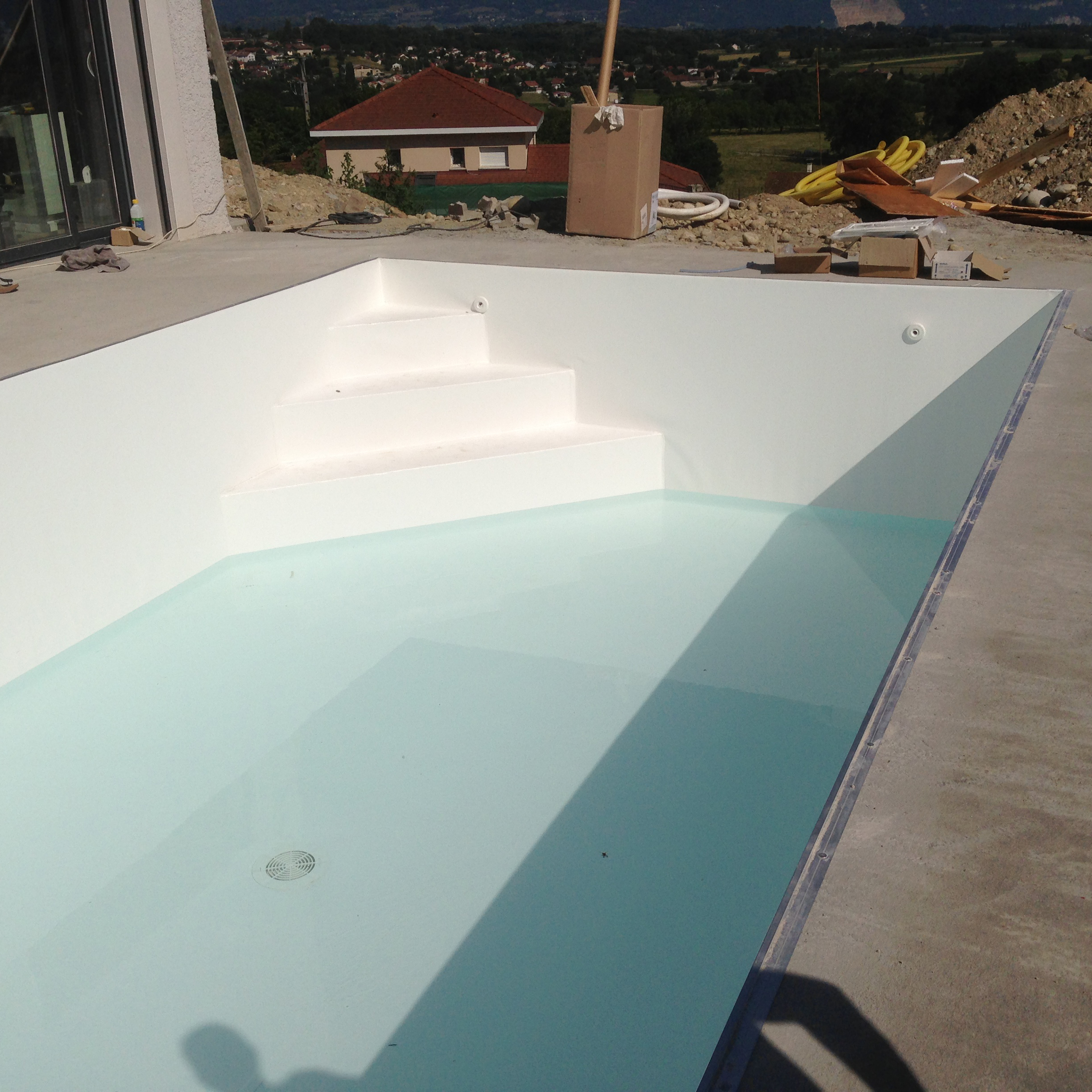Piscine en cours de construction