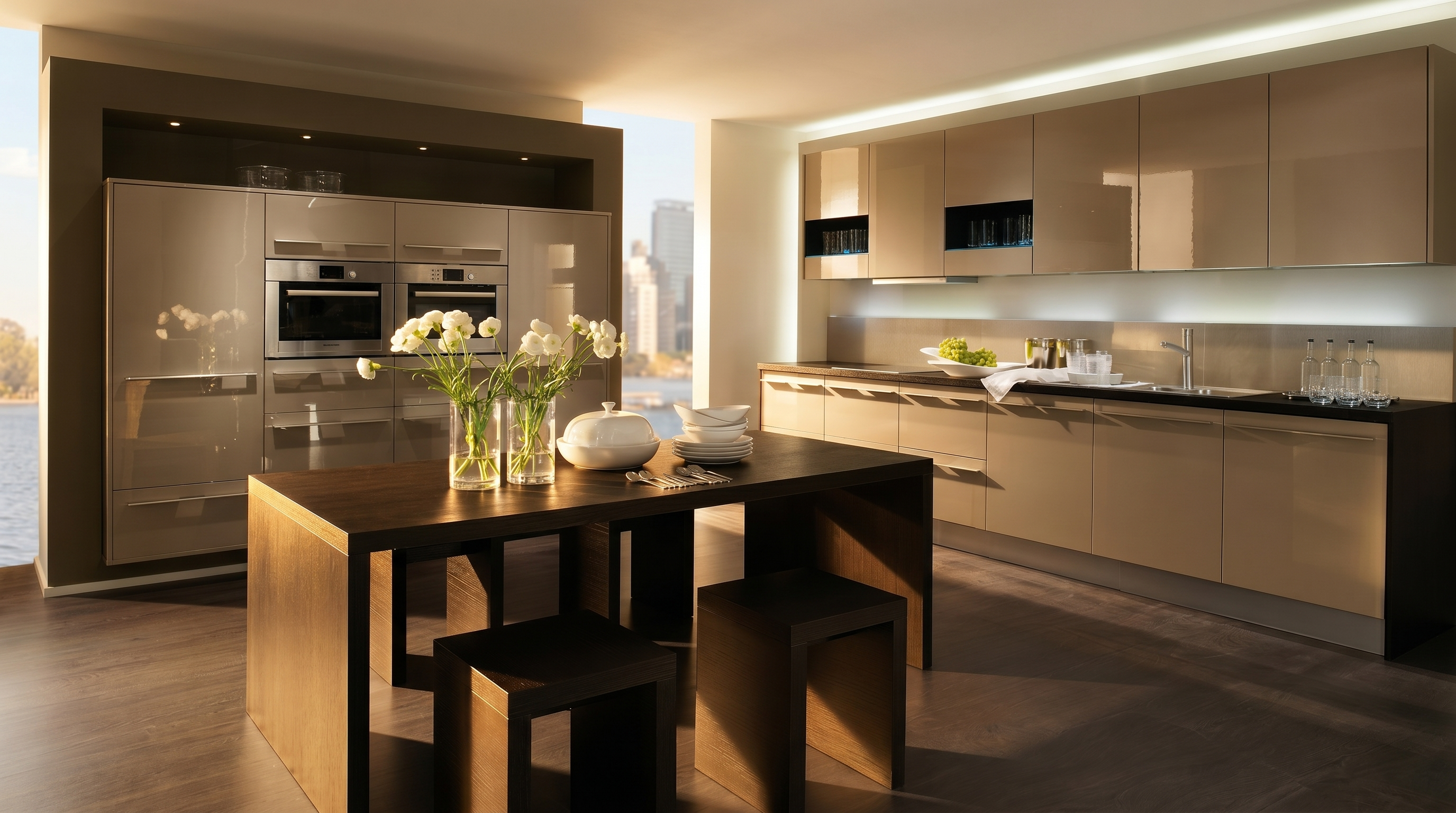 Cuisine sur-mesure réalisée par Premier Plan Cuisines en Essonne